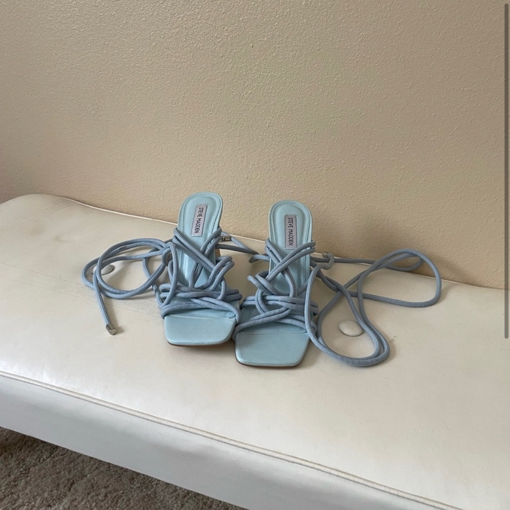 Steve Madden lace up wedge sandals
